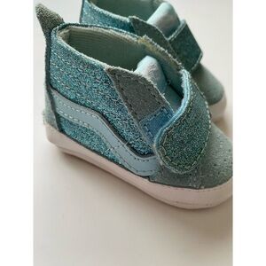 EUC Vans Old Skool Glittery Aqua Softsoles